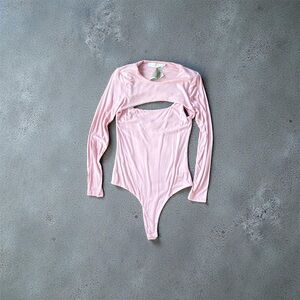 Pink Long Sleeve One Piece